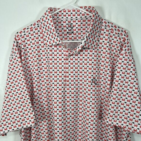 Rhoback The Chesapeake Golf Polo Shirt Mens Size 2XL Maryland Crabs Football AOP - Picture 3 of 10